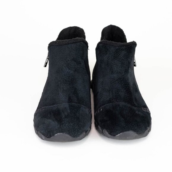 Skechers Relaxed Fit Bikers Zippiest Boot Black Bootie Sneaker Women 8 - Picture 2 of 9